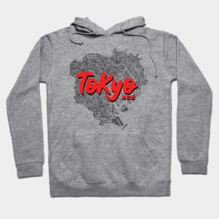 Tokyo, Japan City Map Hoodie